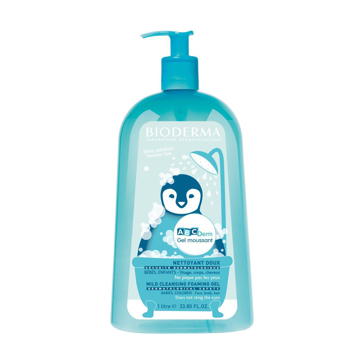Дитячий очищувальний гель для купання Bioderma ABCDerm Mild Cleanser Foaming Gel, 1 л