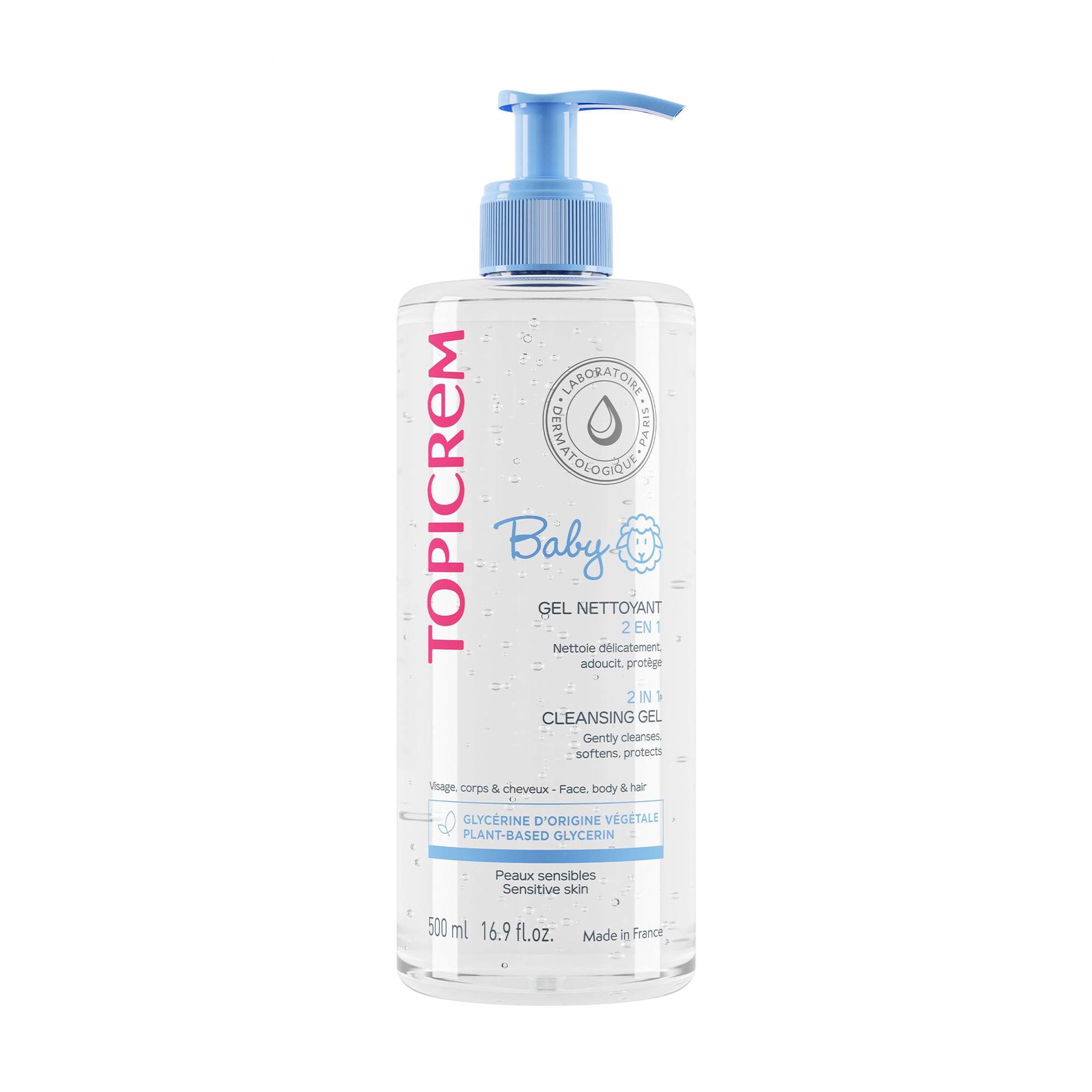 Дитячий очищувальний гель для волосся та тіла Topicrem Baby Care 2 in 1 Cleansing Gel, 500 мл
